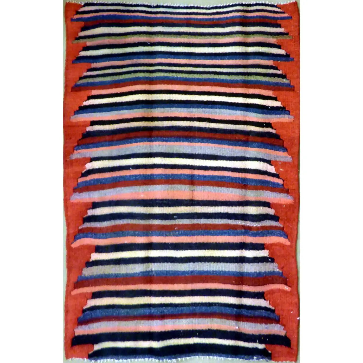 One Of The Kind Authentic Hand-Knotted Sanandaj Vintage Kilim 5'5" X 3'11"